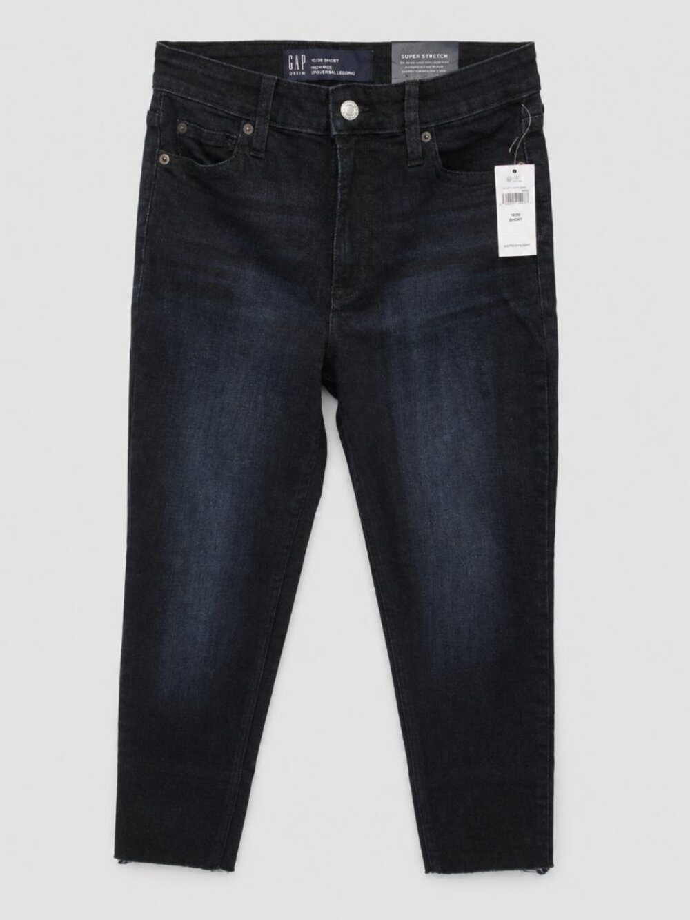 NWT GAP Denim High Rise Universal Legging Jeans Size 10/30 Short Raw Hem